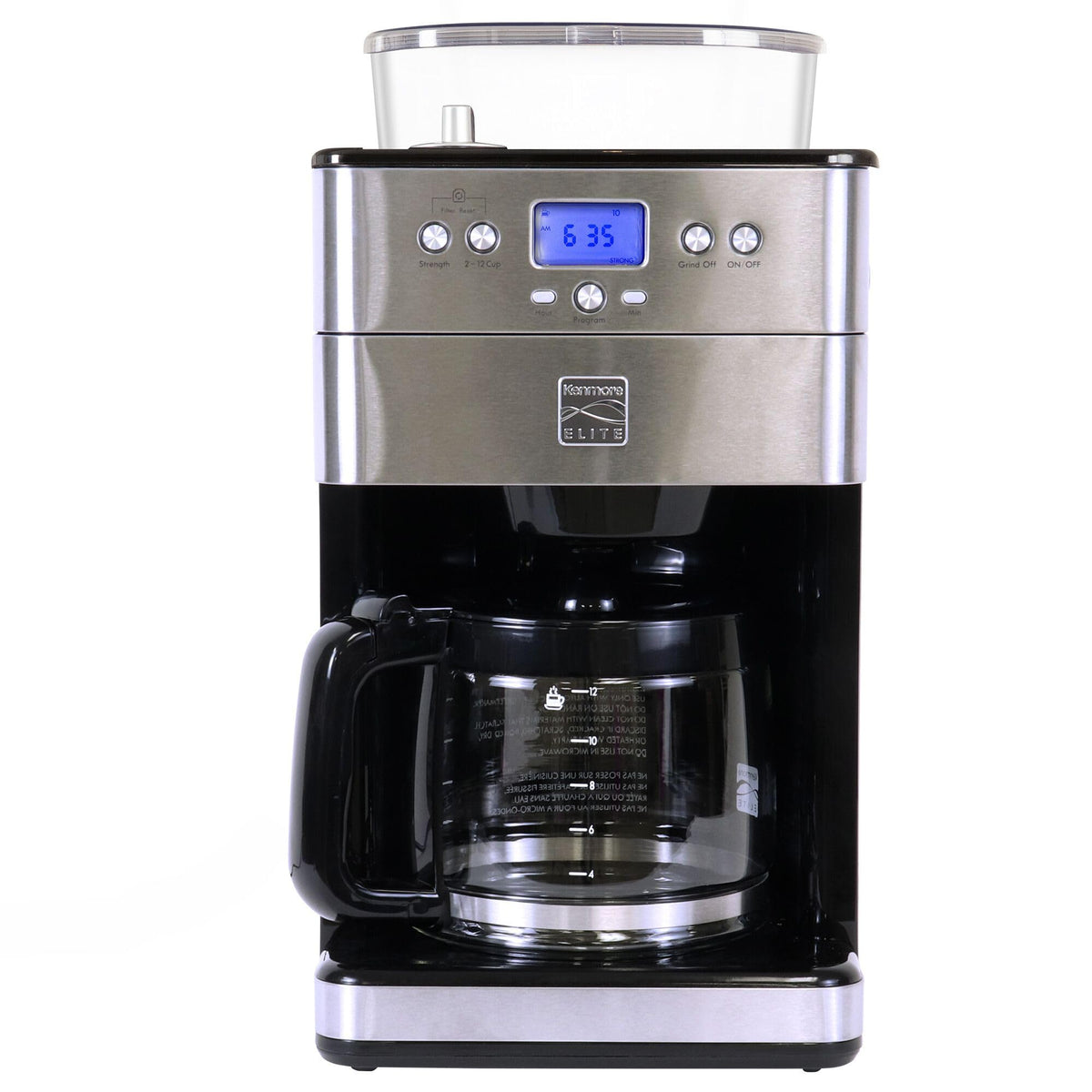 Grind and Brew 12 Cup Programmable Coffee Maker with Burr Grinder N1235