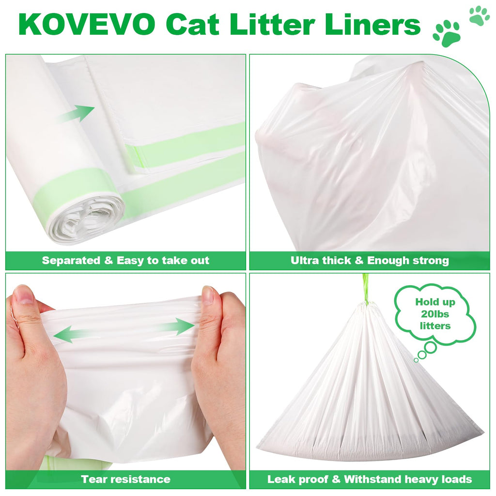 100 PCS Jumbo Cat Litter Box Liners 36"x19" W772588