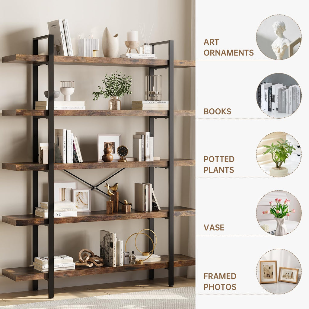 Heavy Duty 5 Tier Industrial Bookcase D9031