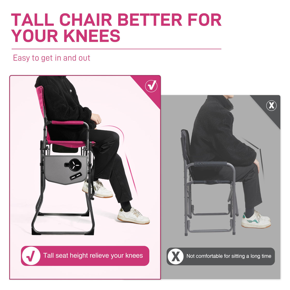 Portable Tall Camping Chair X6928