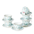 6oz Porcelain Tea Cup & Saucer Set of 6 S375003