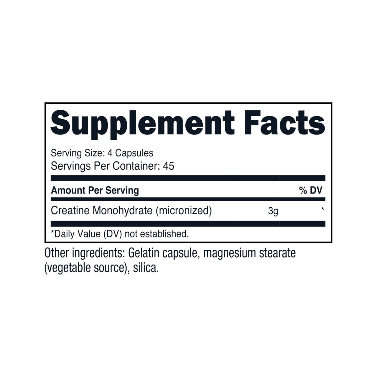 Creatine Monohydrate 3,000mg 180 Capsules V52965
