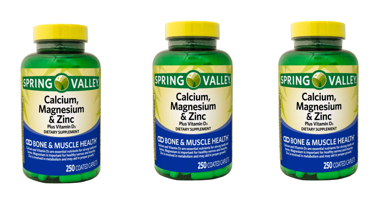 Calcium Magnesium Zinc Plus Vitamin D3 250 Coated Caplets I2340