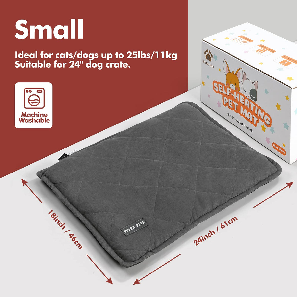 Self Heating Cat Bed 24 x 18 Inches C69176