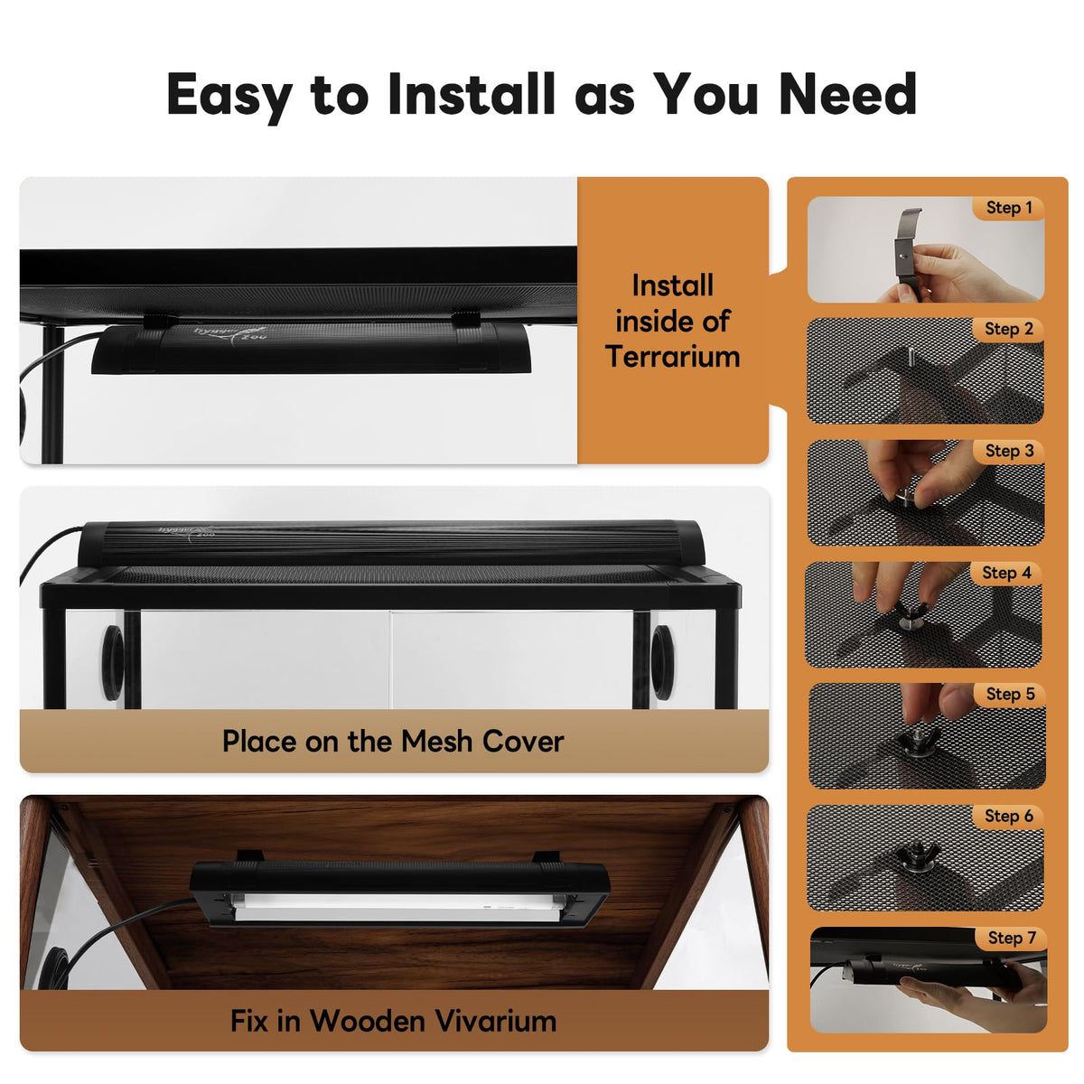 12 Inch UVB Reptile Light Fixture with Timer R30422