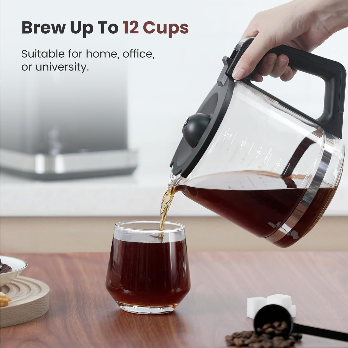 12-Cup Coffee Maker with Glass Carafe W356724