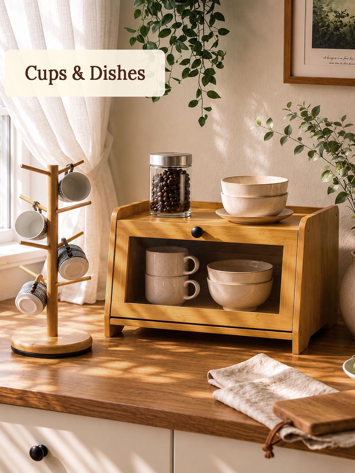 Bread Box with Top Shelf, 1 Tier Z136
