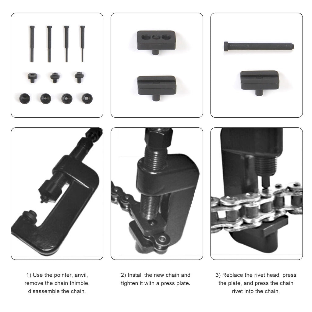 21 PCS Rivet and Roller Chain Link Removal Tool Kit R363