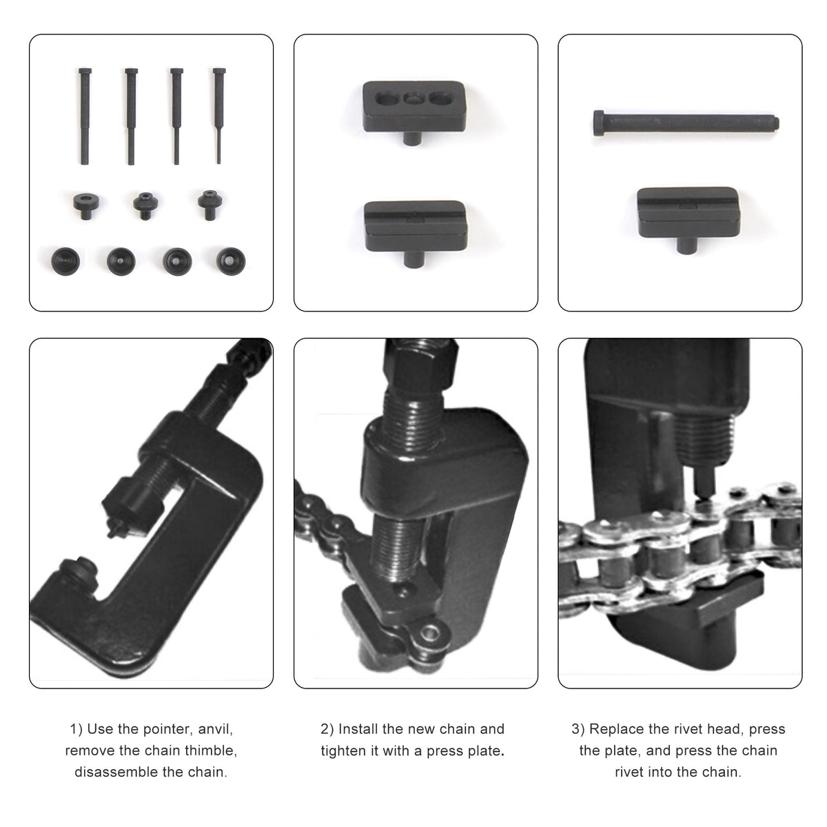 21 PCS Rivet and Roller Chain Link Removal Tool Kit R363