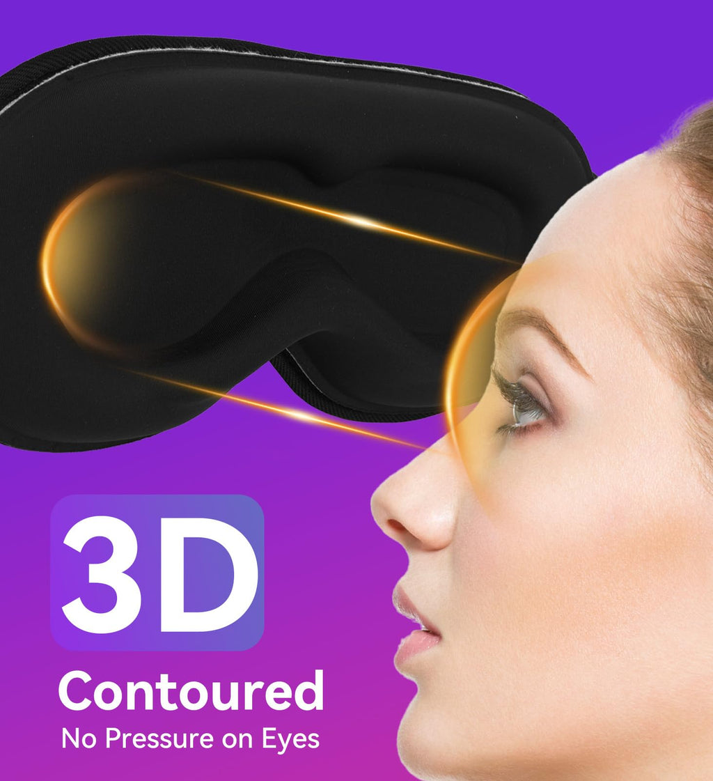 Bluetooth 3D Contoured Sleeping Eye Mask R16640