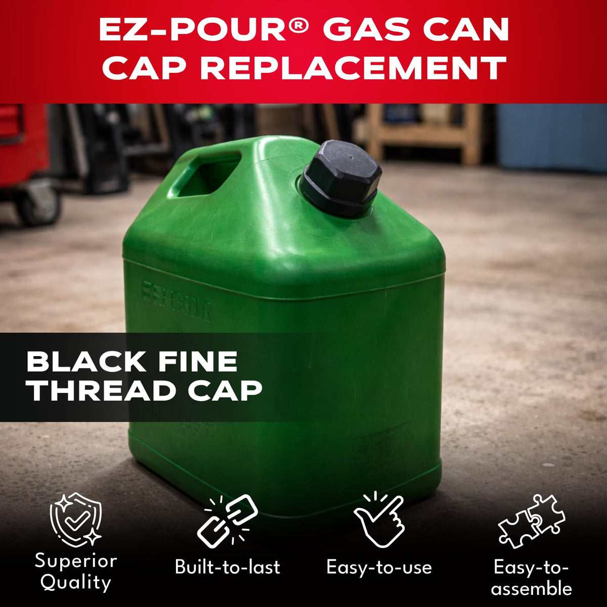 Black Fine Thread Storage Cap, Pack of 2 G41856