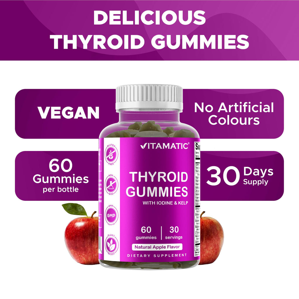 Thyroid Gummies with Iodine & Kelp, 60 Gummies R3400