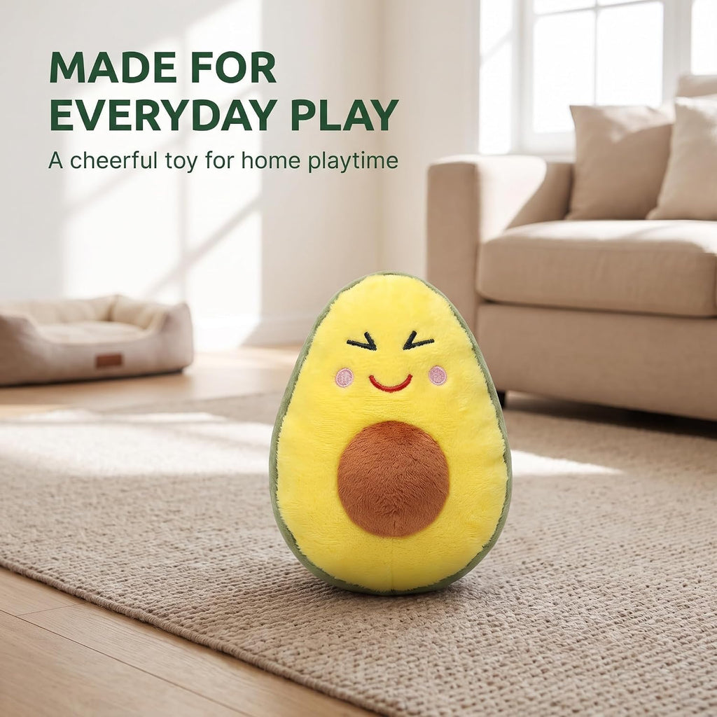 Yellow Soft Plush Avocado Dog Chew Toy I582
