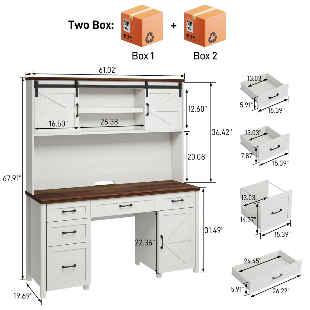 67" H Executive Desk with File Drawer I6401