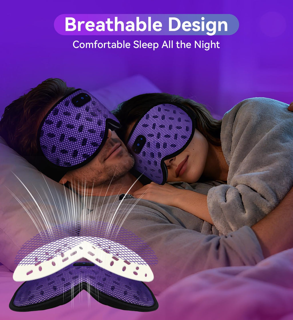 Bluetooth 3D Contoured Sleeping Eye Mask R16640
