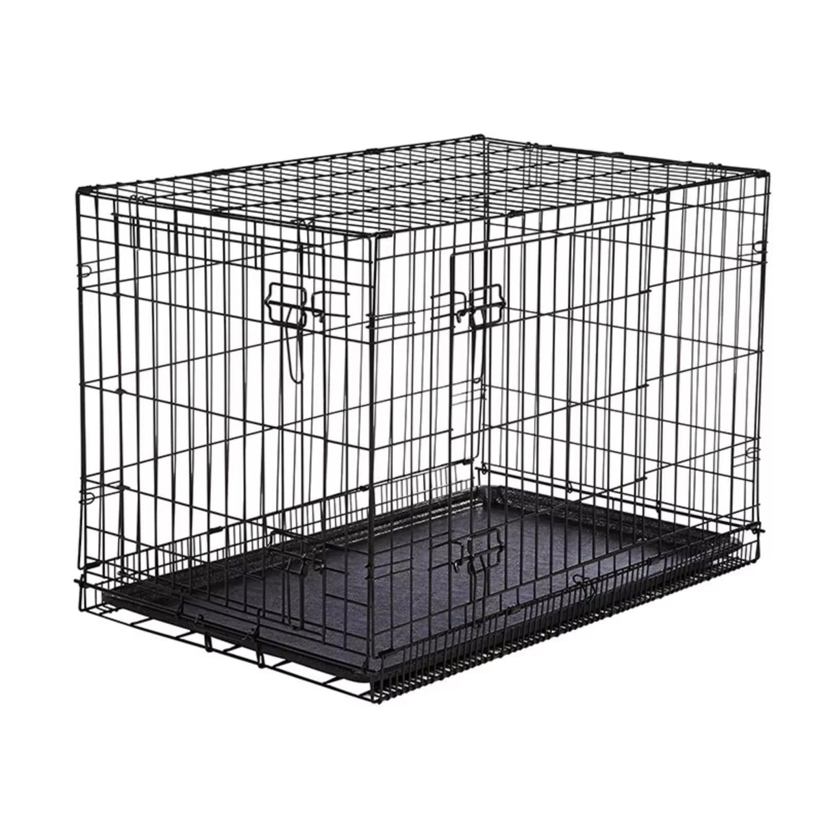 48 inch Portable Folding Dog Crate with Slide Out Tray D244718
