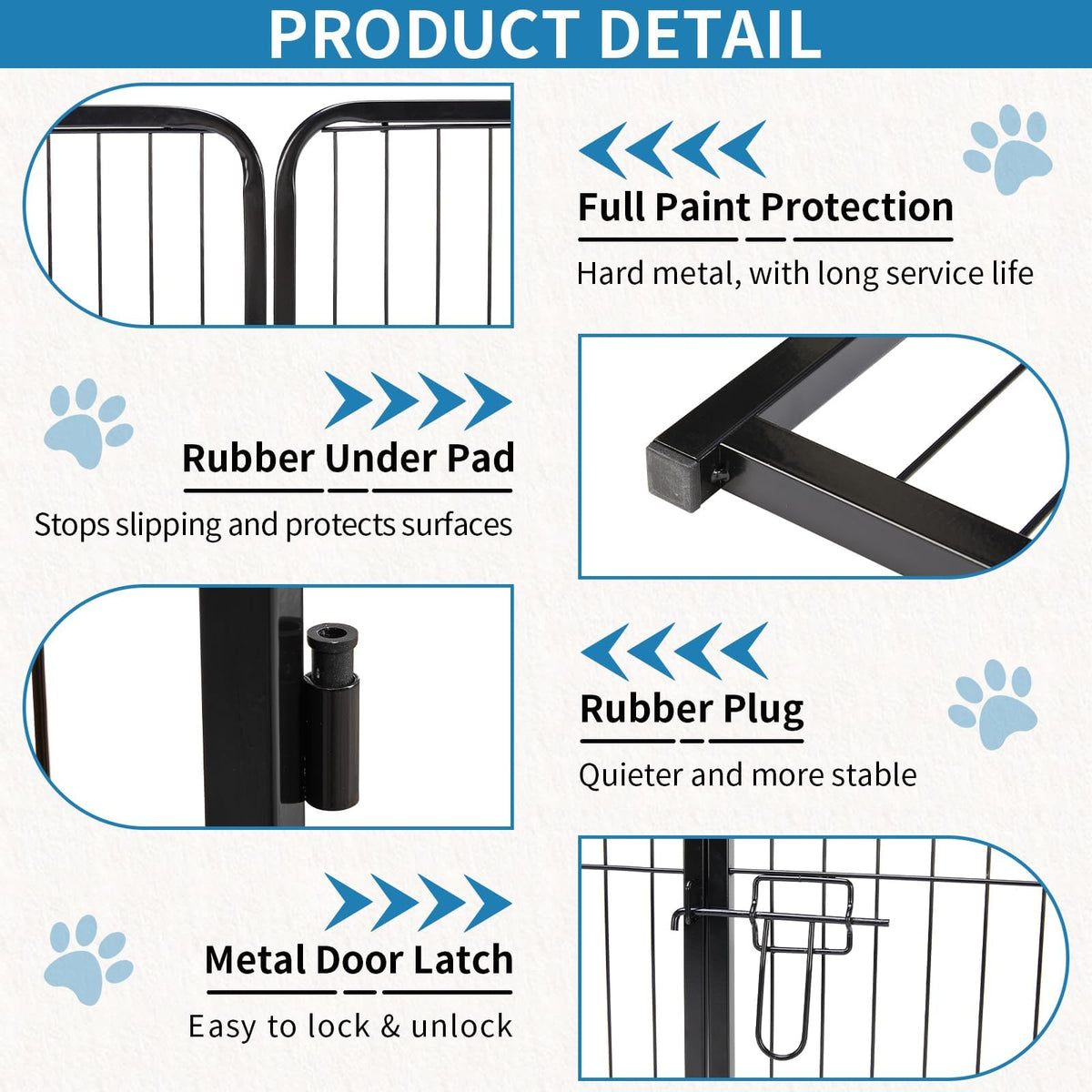 40 Inch 16 Panels Metal Dog Playpen Z653