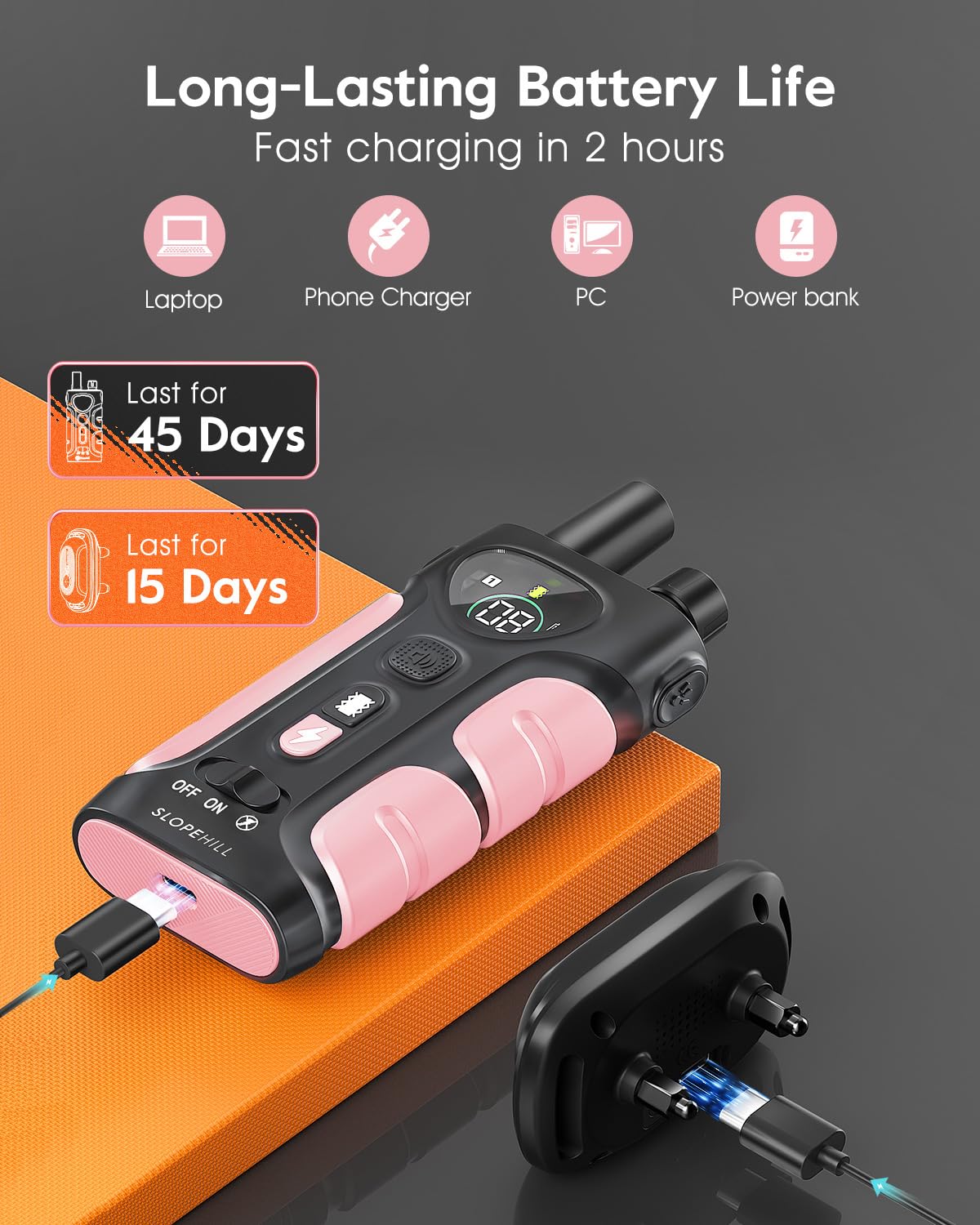 Pink Dog Training Collar with Remote H9166