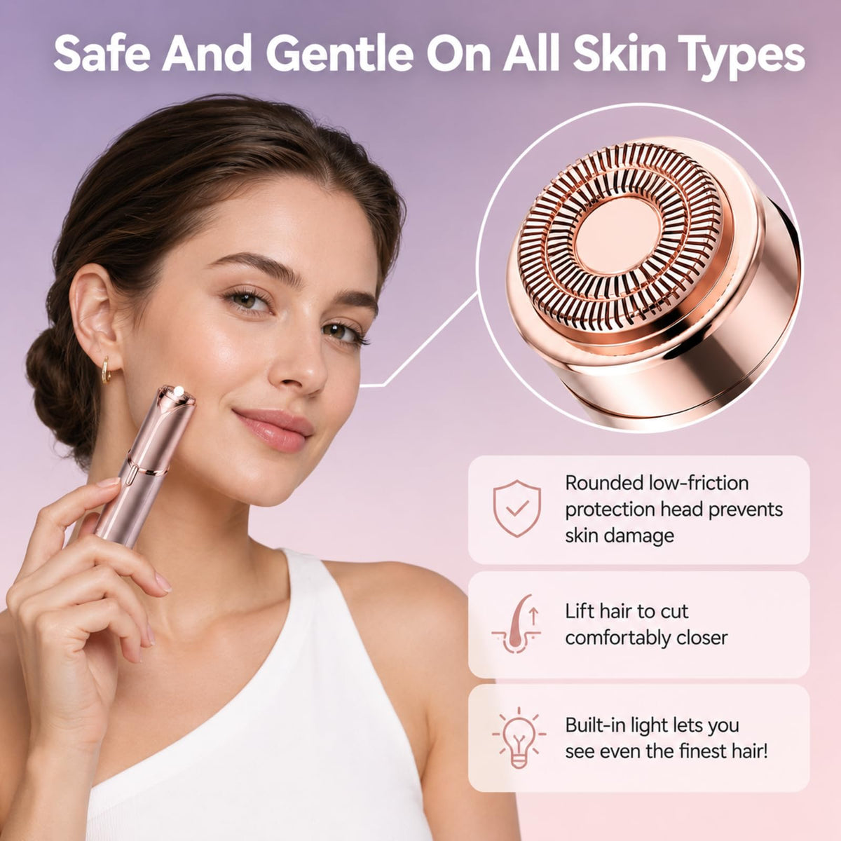 Facial Hair Remover Mini Portable Electric Razor Shaver V15767
