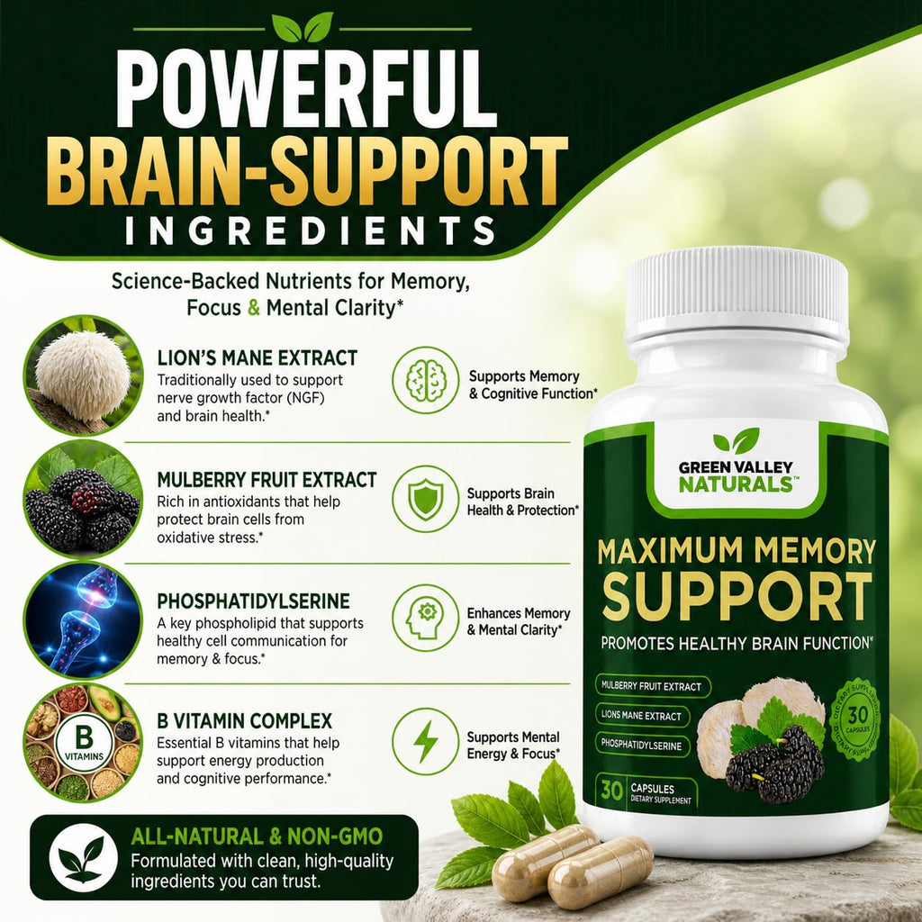 Lion's Mane Mulberry Phosphatidylserine 30 Capsules Y615944