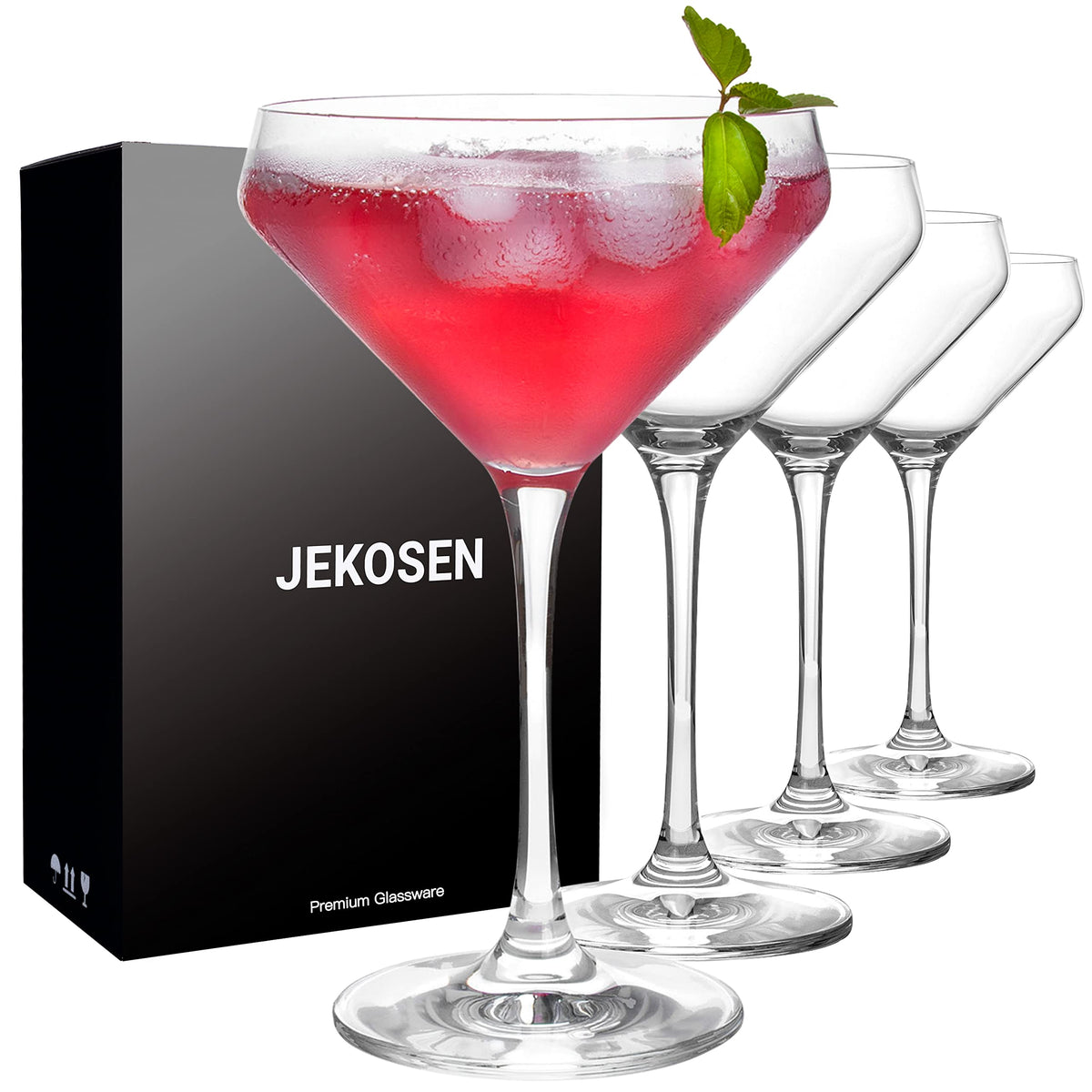 Clear 11 Ounce Set of 4 Cocktail Glasses H107