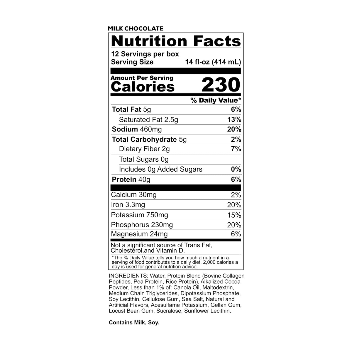 Milk Chocolate Lactose Free Protein Shake 12 Pack E23453