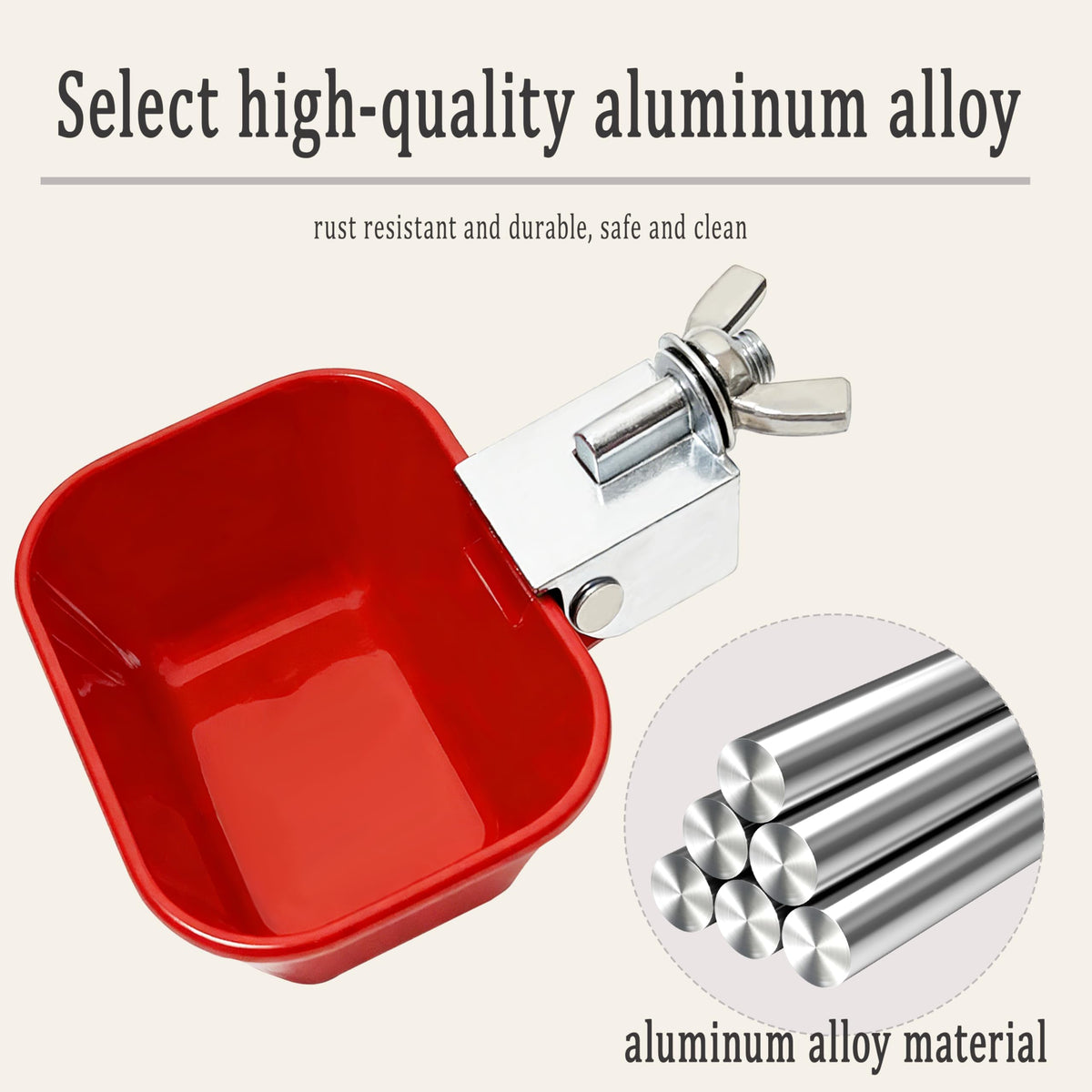 Aluminum Alloy Chicken Waterer Feeder L374