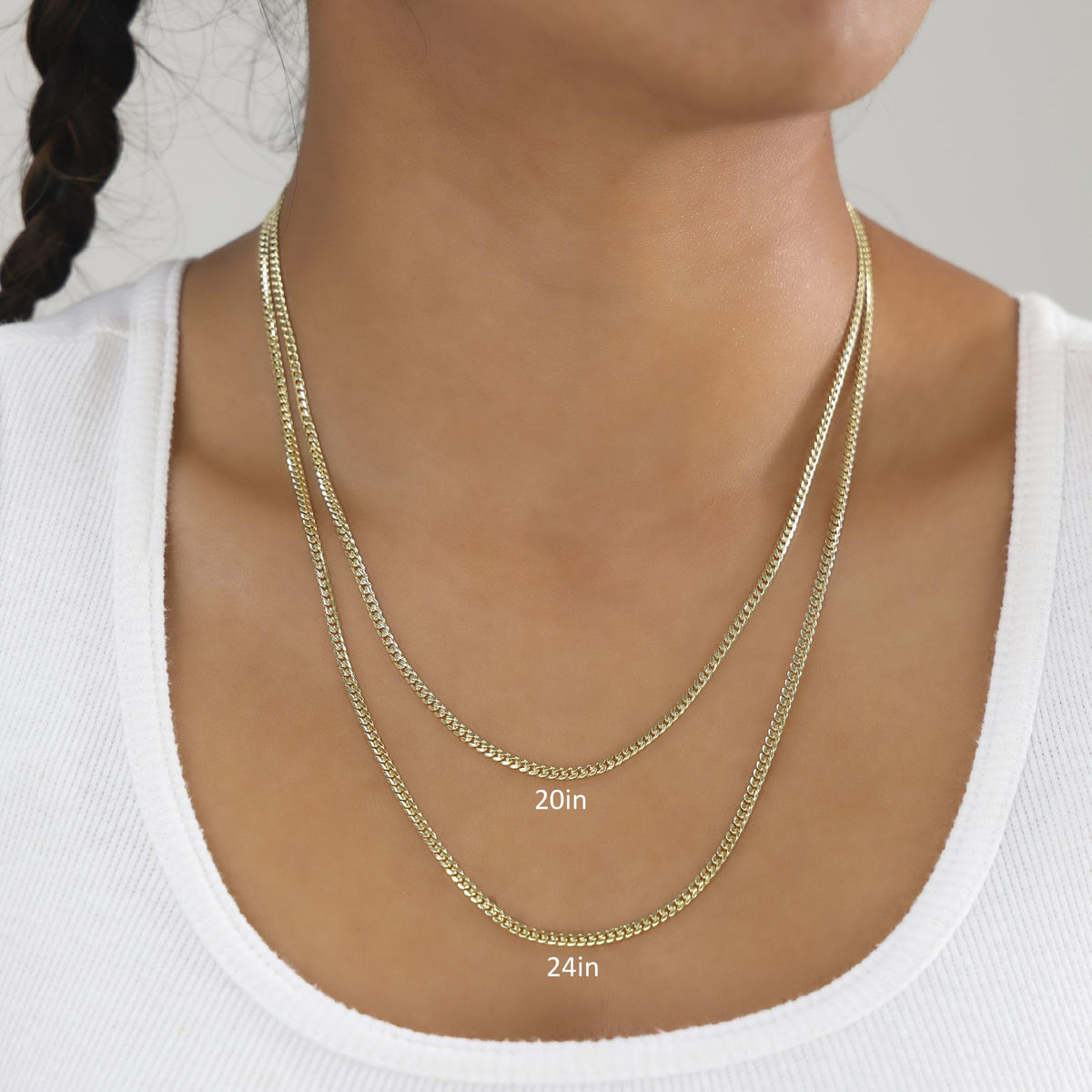 18k Yellow Gold Cuban Link Chain Necklace G7598