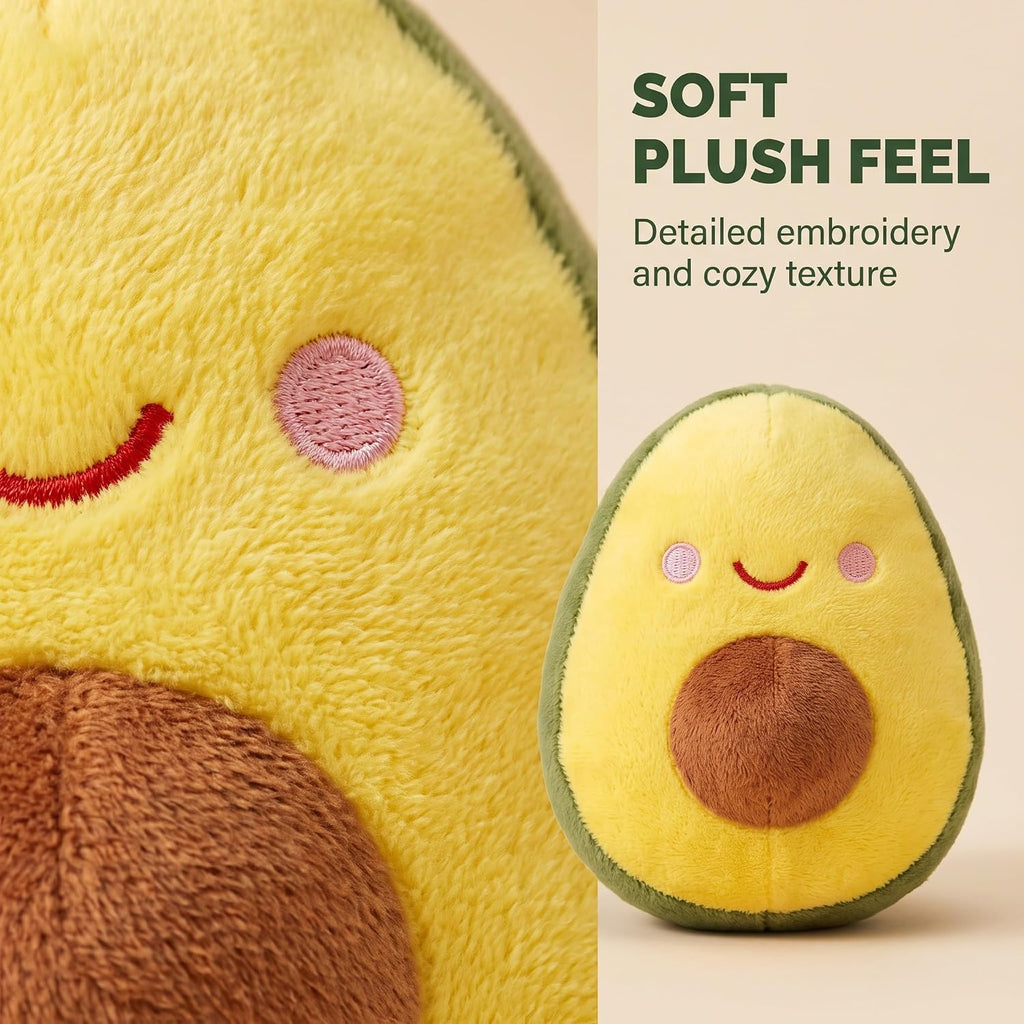 Yellow Soft Plush Avocado Dog Chew Toy I582