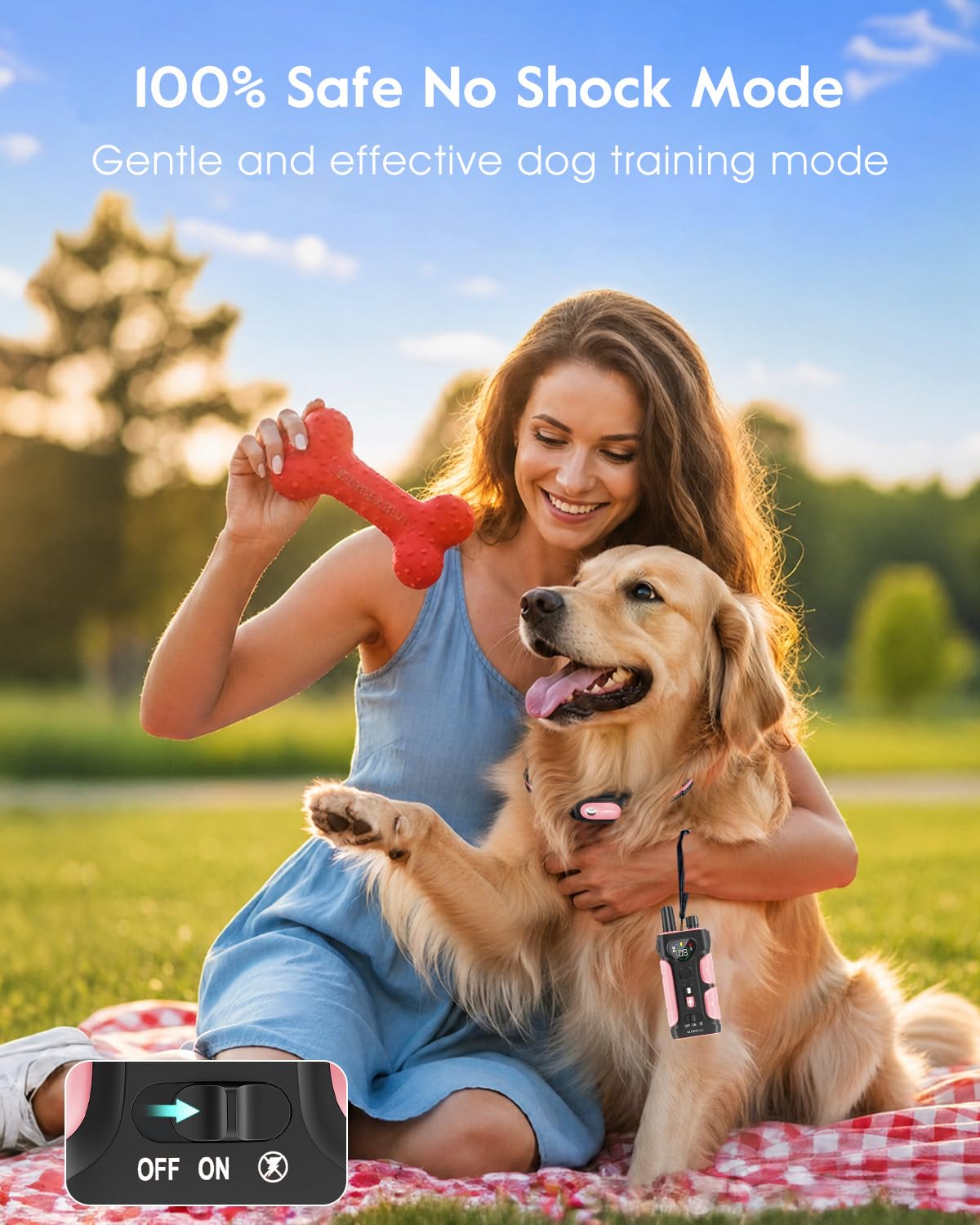 Pink Dog Training Collar with Remote H9166