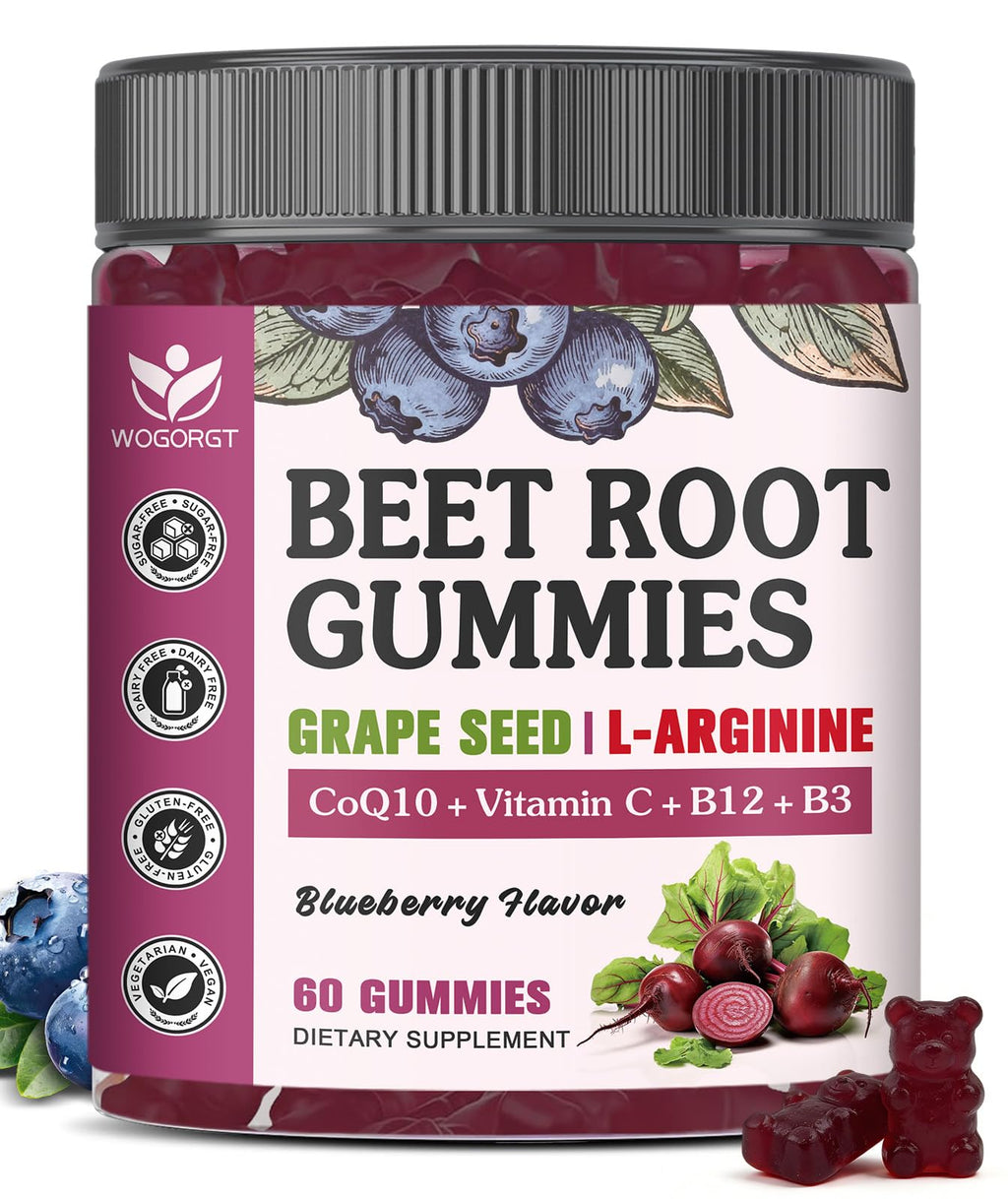 Sugar Free Beet Root Gummies 60 Ct U319
