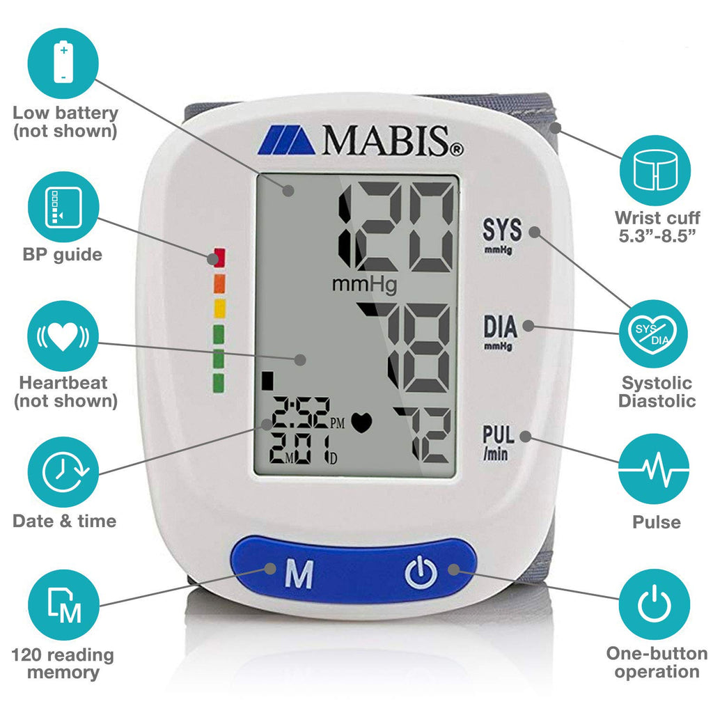 Digital Wrist Blood Pressure Monitor with Automatic Wrist Cuff C51589