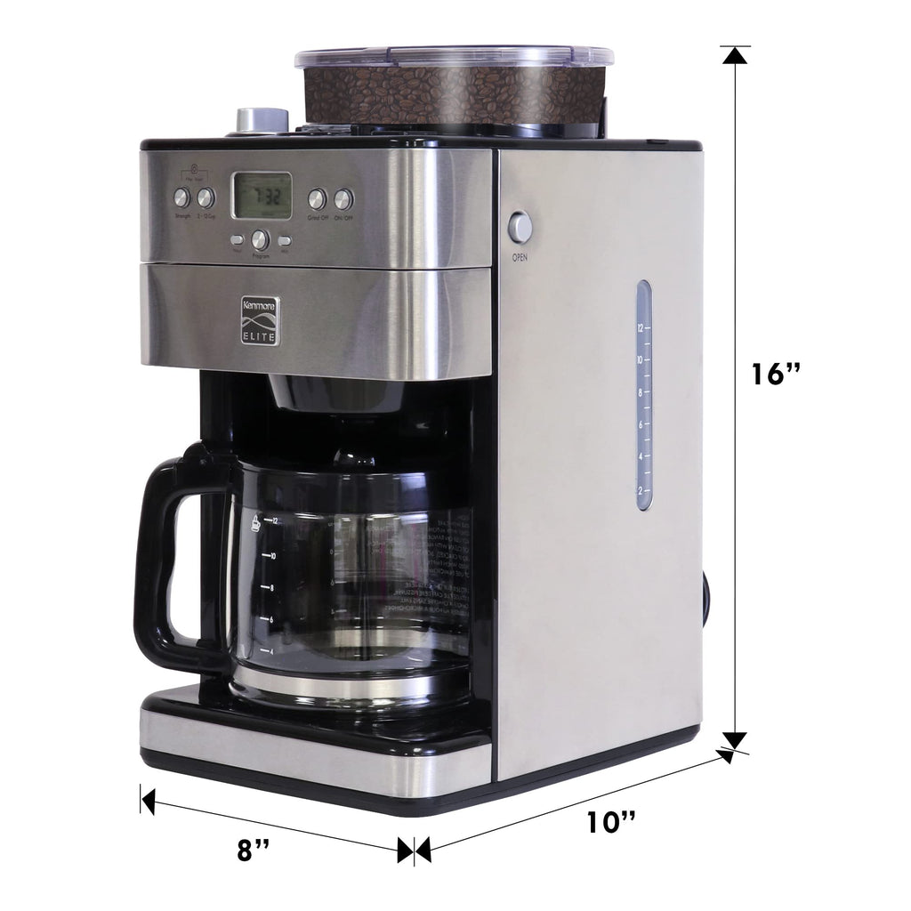 Grind and Brew 12 Cup Programmable Coffee Maker with Burr Grinder N1235