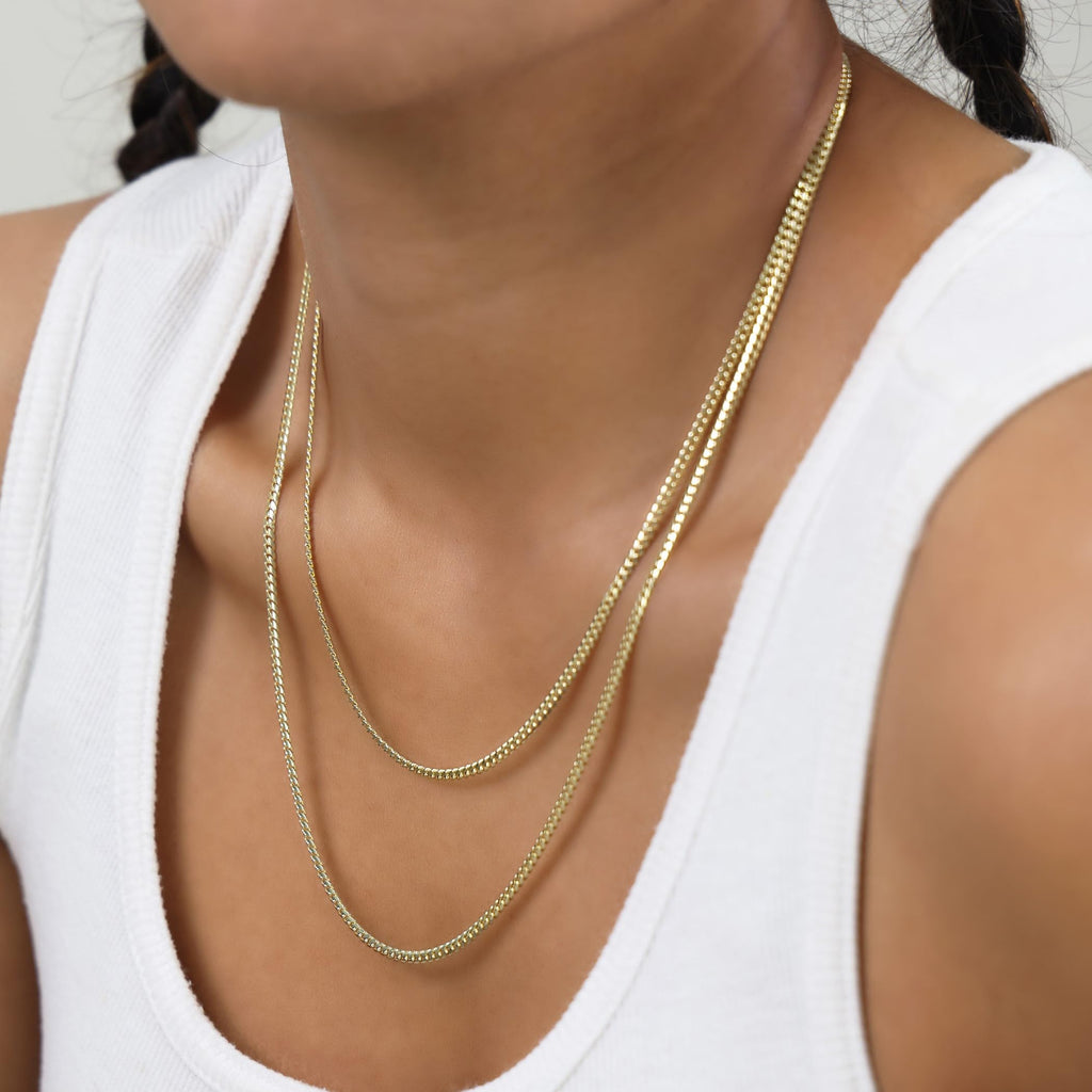 18k Yellow Gold Cuban Link Chain Necklace G7598