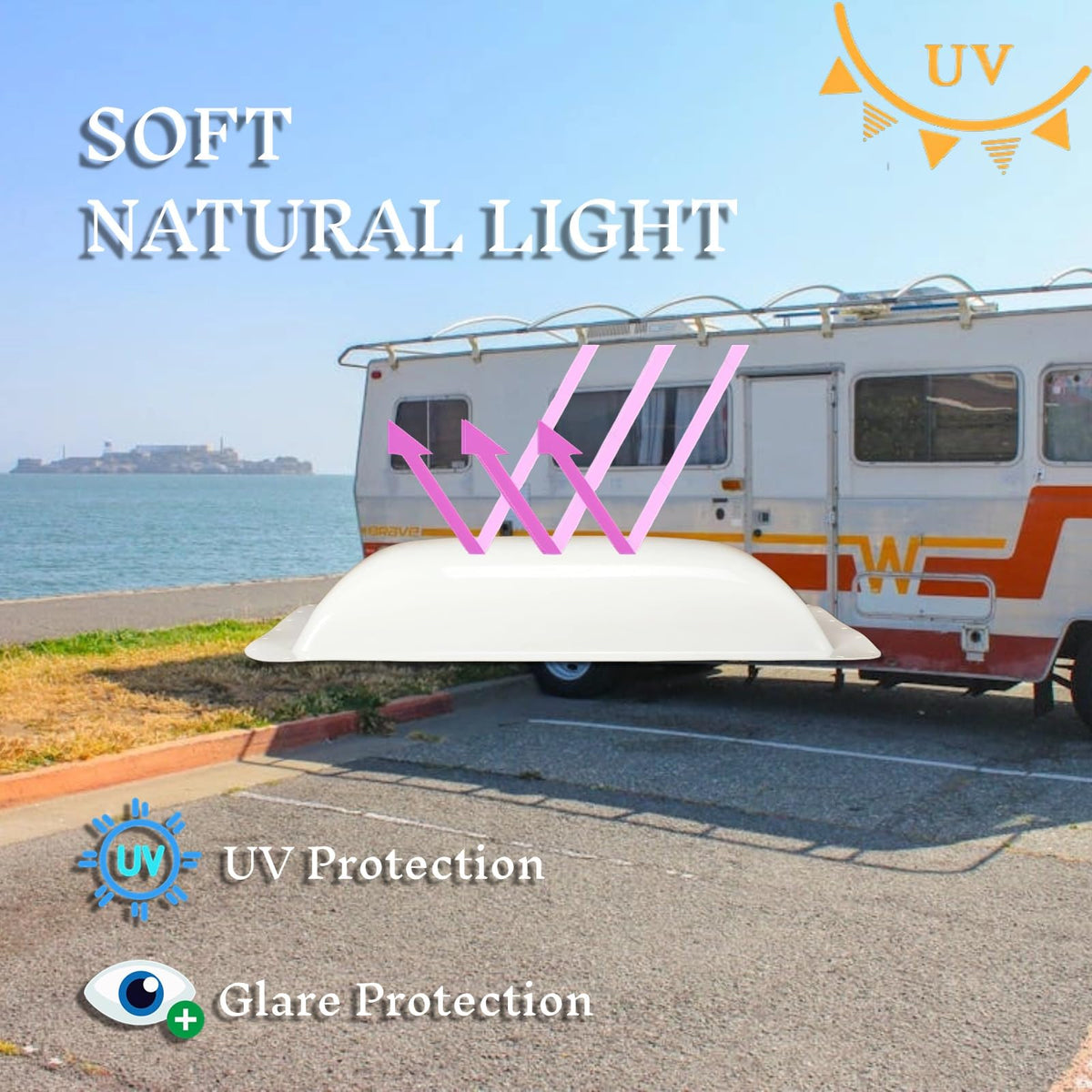 18" x 26" White RV Skylight Replacement B185