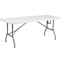 6-Foot Bi-Fold Granite White Plastic Folding Table L984108