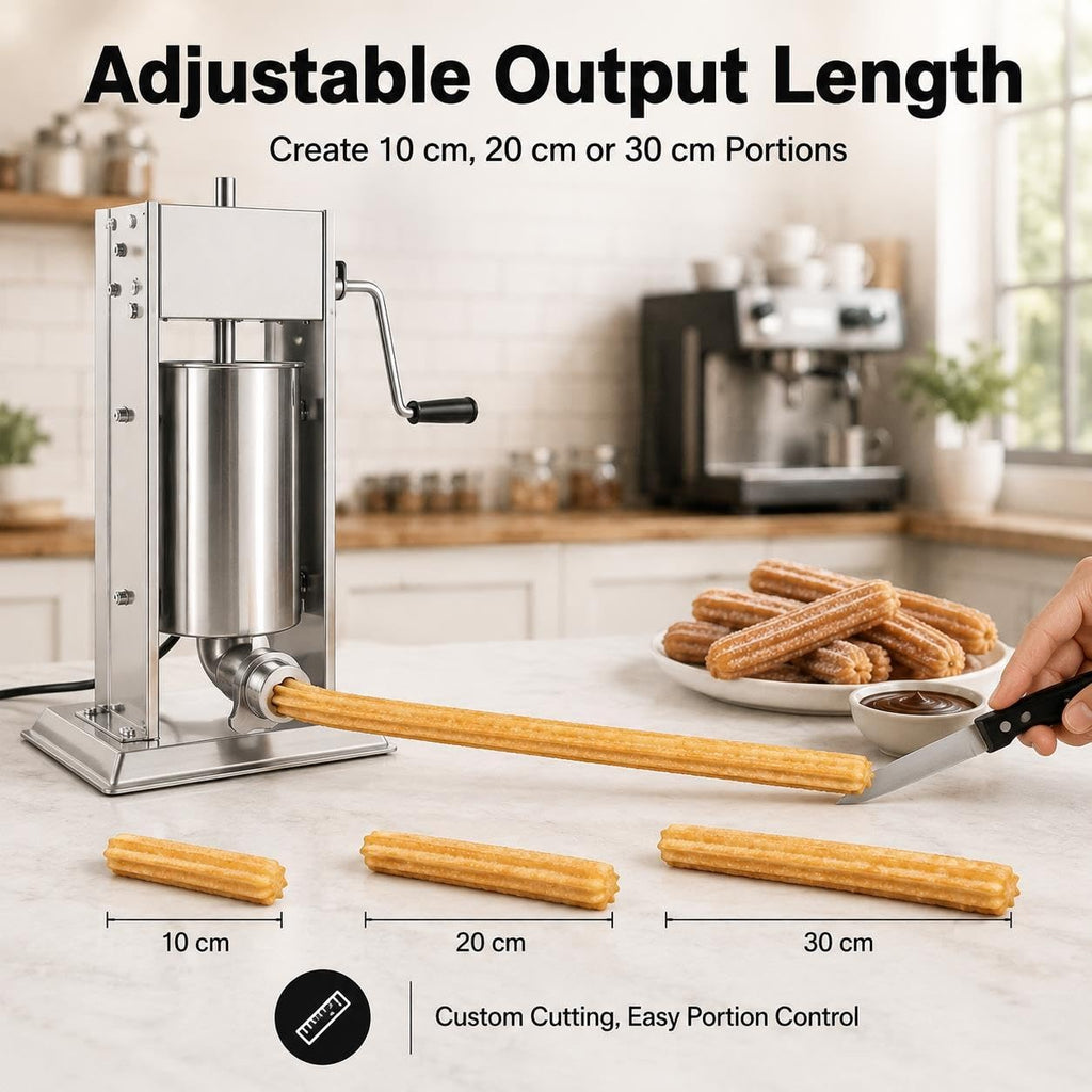 Manual Churro Maker & Sausage Filler, Stainless Steel E635