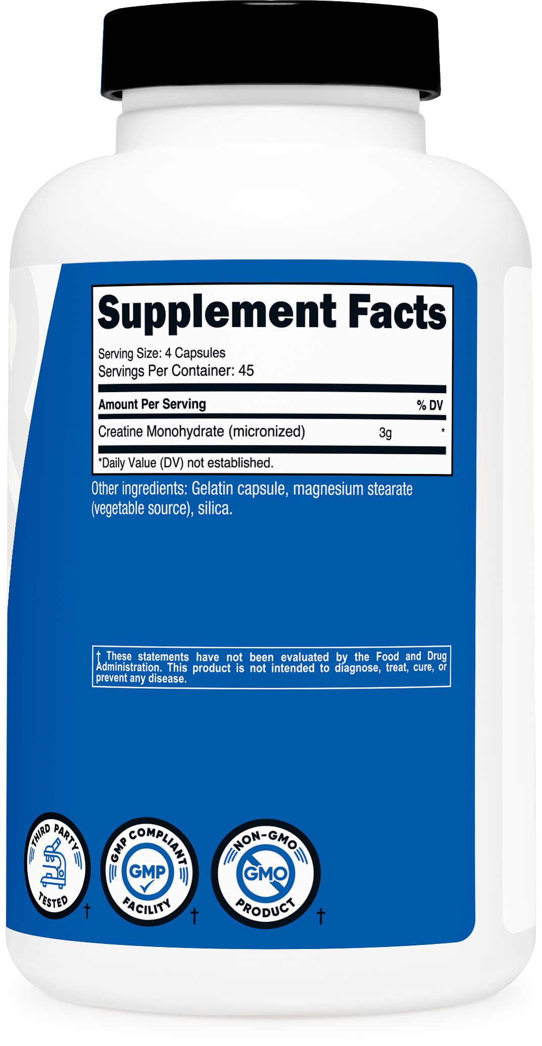 Creatine Monohydrate 3,000mg 180 Capsules V52965