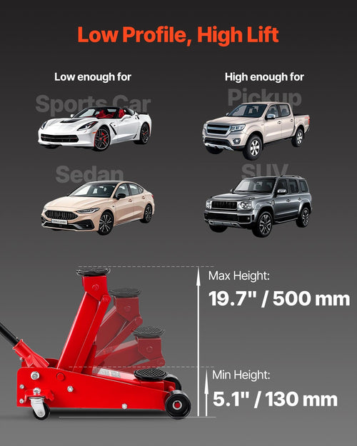 3 Ton Low Profile Steel Hydraulic Floor Jack S35131