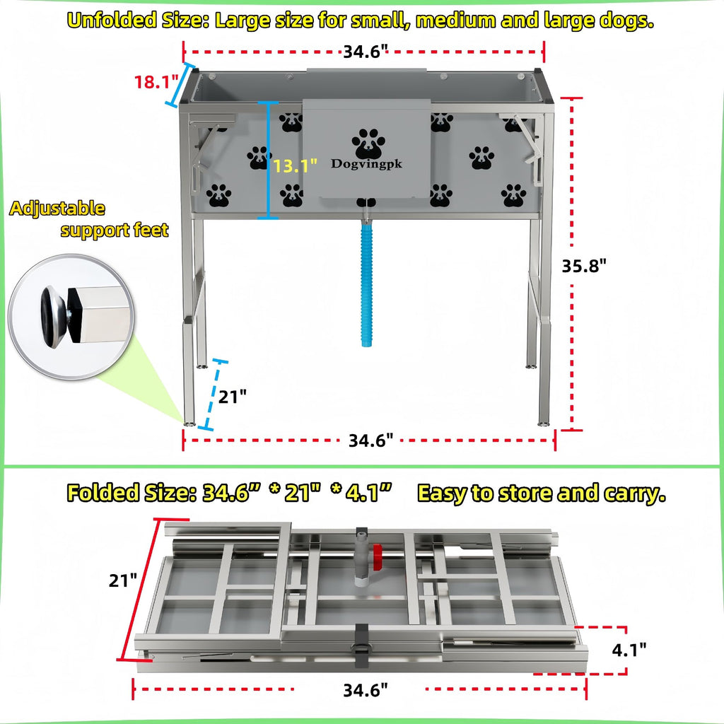Portable Foldable Dog Bathtub T70485
