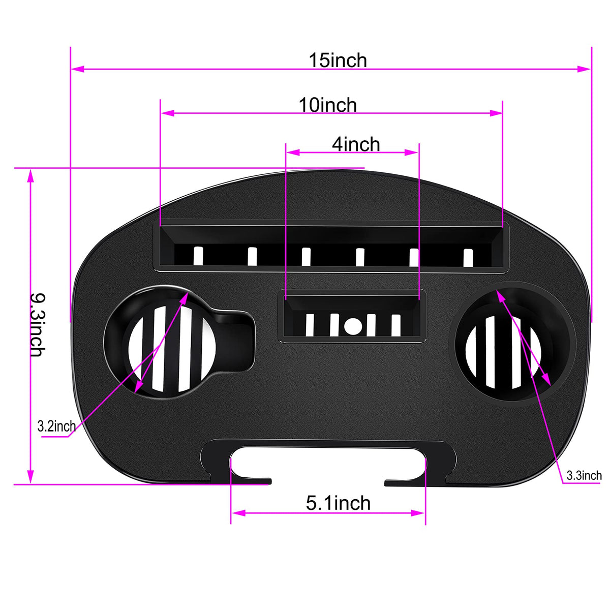 Zero Gravity Chair Tray 2 Pack Black J767703