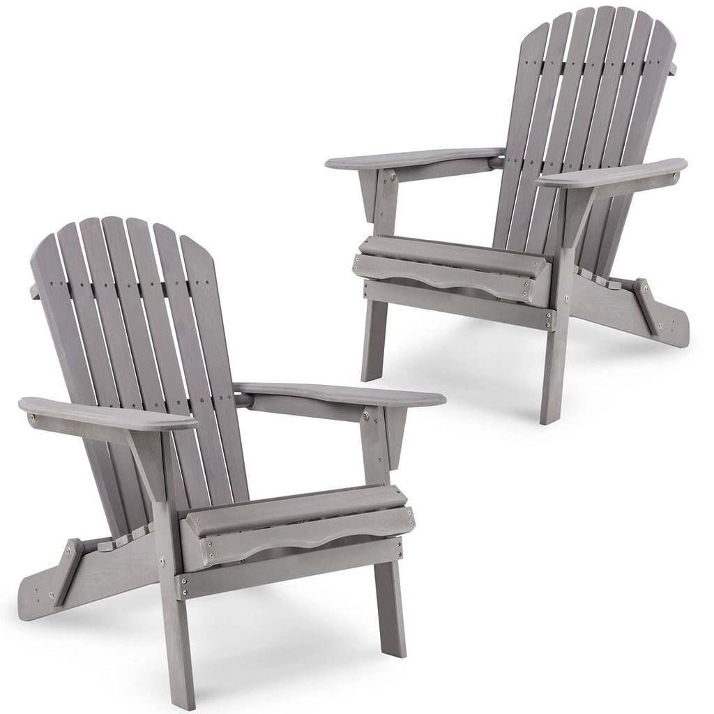Solid Cedar Wood Adirondack Chairs Set of 2 T2636