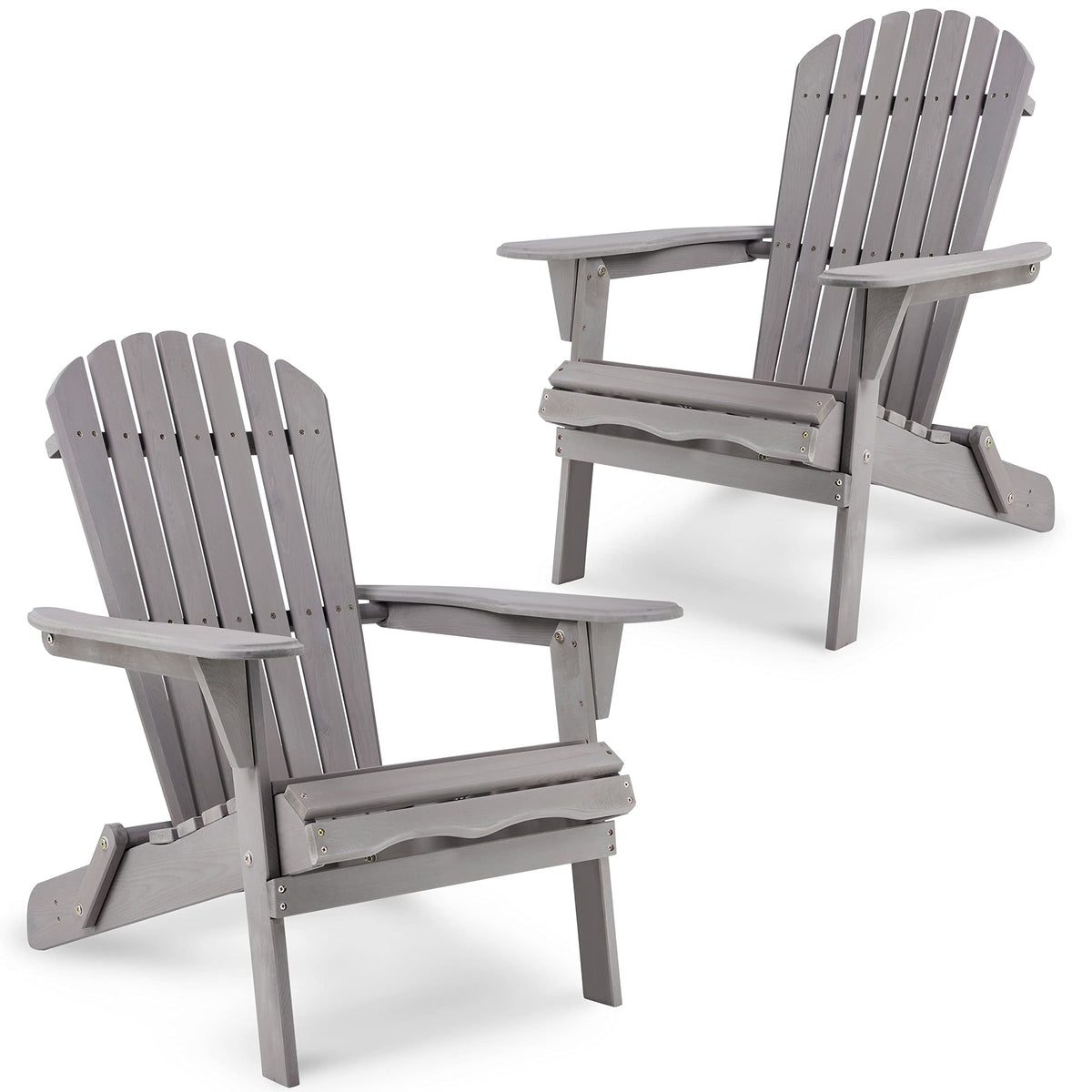 Solid Cedar Wood Adirondack Chairs Set of 2 T2636