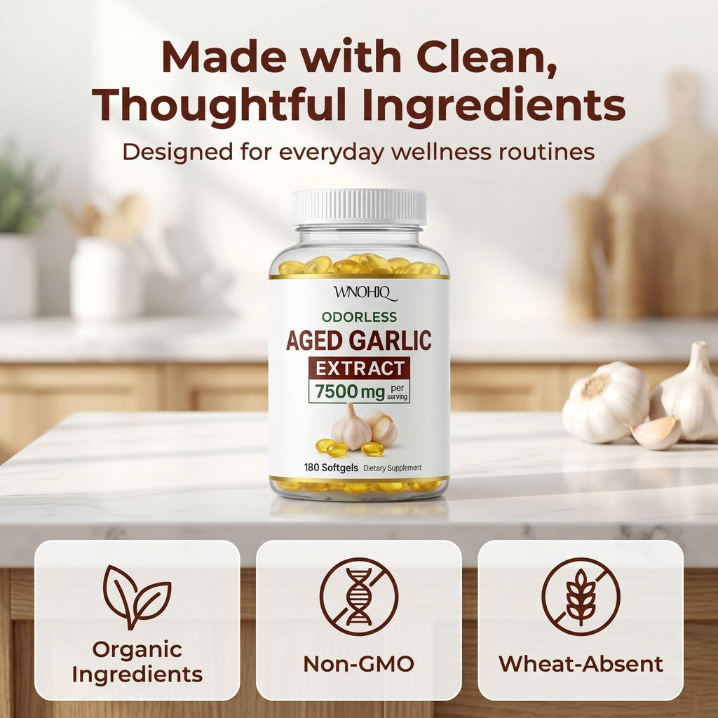 Aged Garlic Extract 360 Softgels Organic Non-GMO Gluten-Free R1501