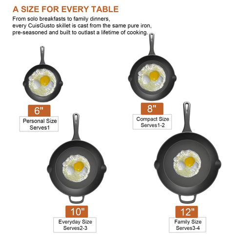 10 Inch Pre-Seasoned Cast Iron Skillet with Lid E11219
