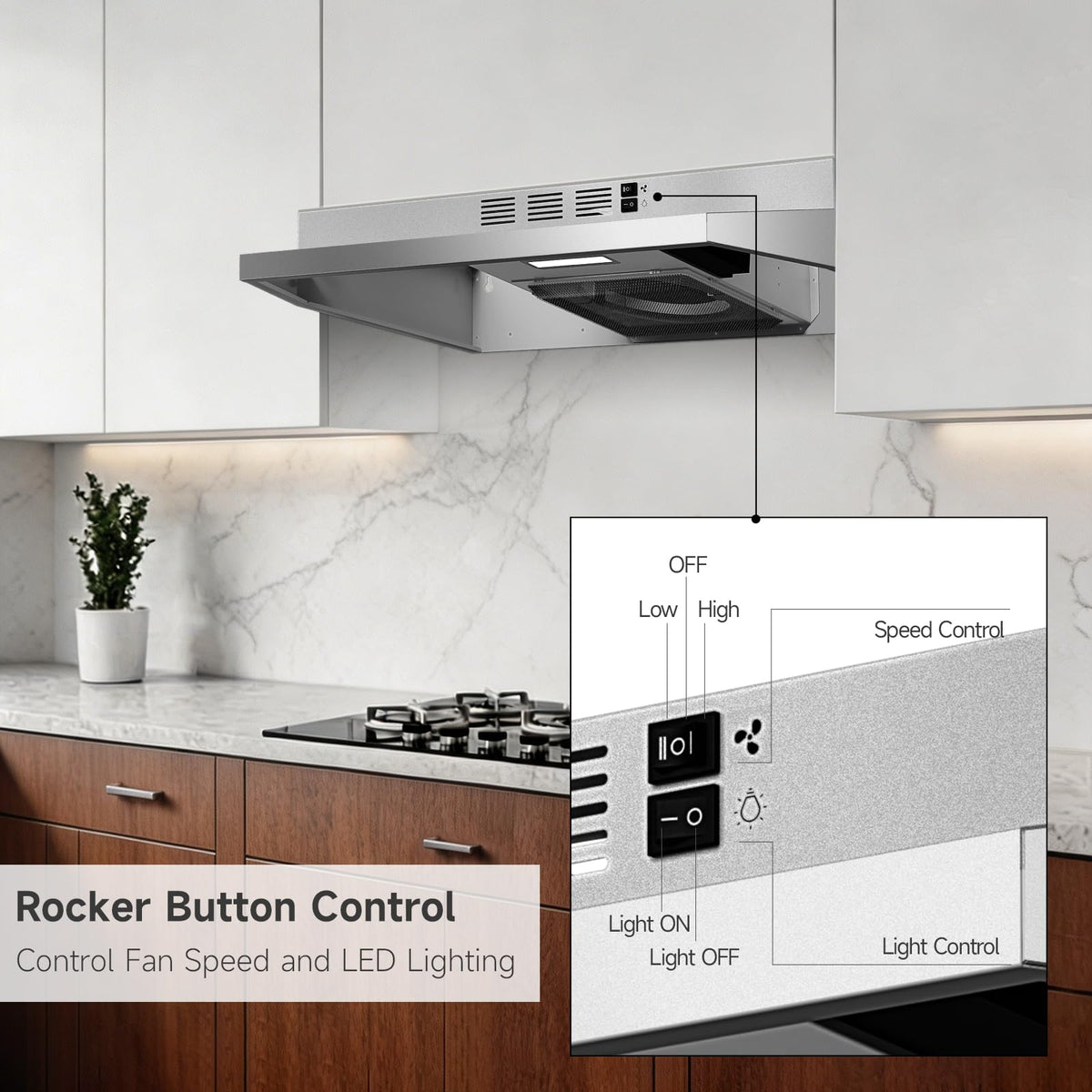 Stainless Steel Under Cabinet Range Hood D736201