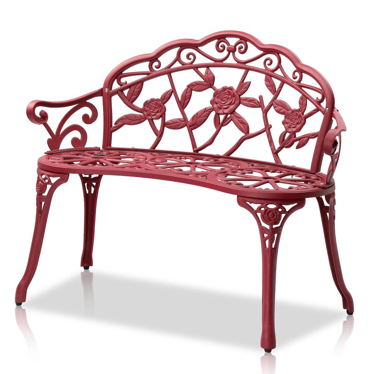38.5" Cast Iron Aluminum Patio Bench D21954