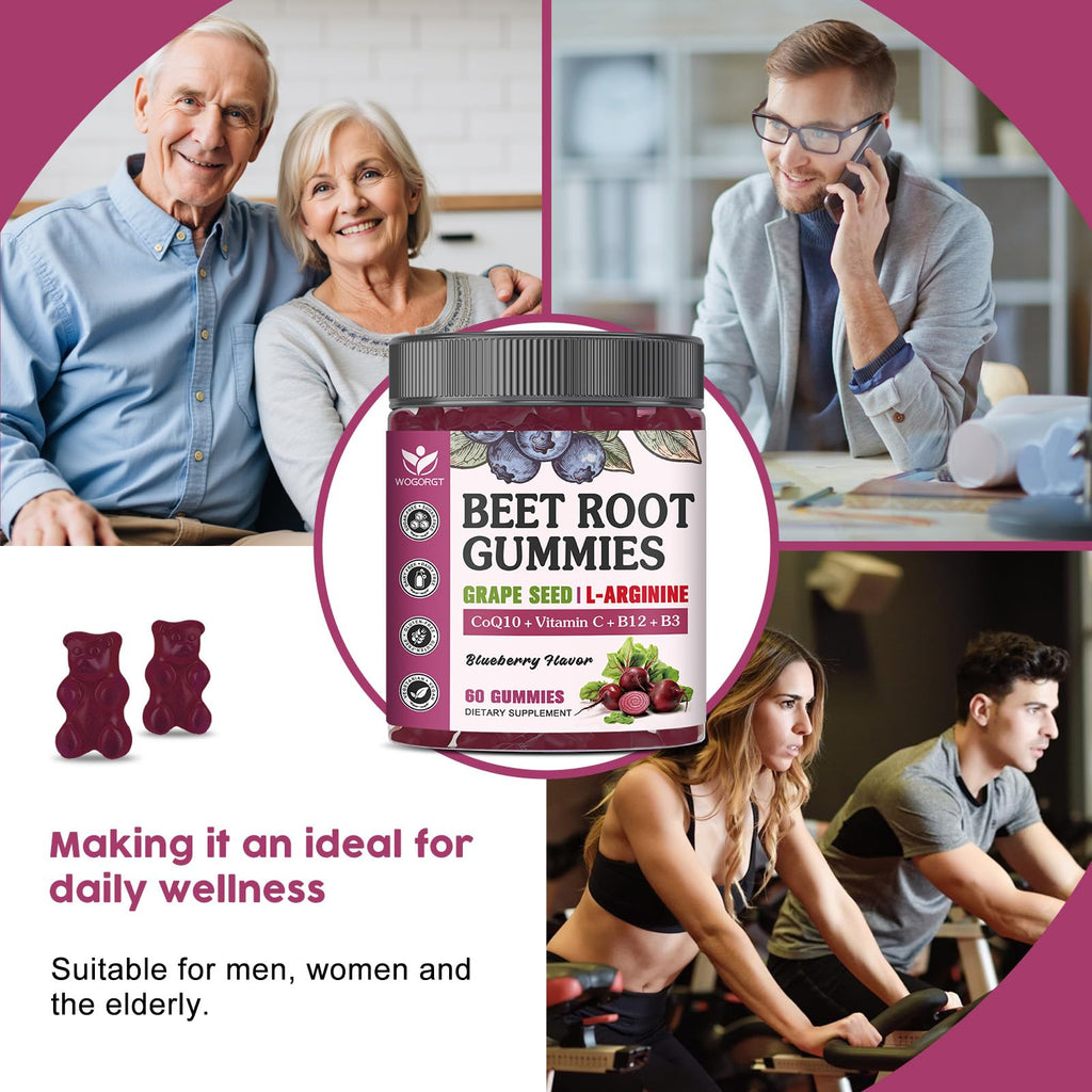 Sugar Free Beet Root Gummies 60 Ct U319