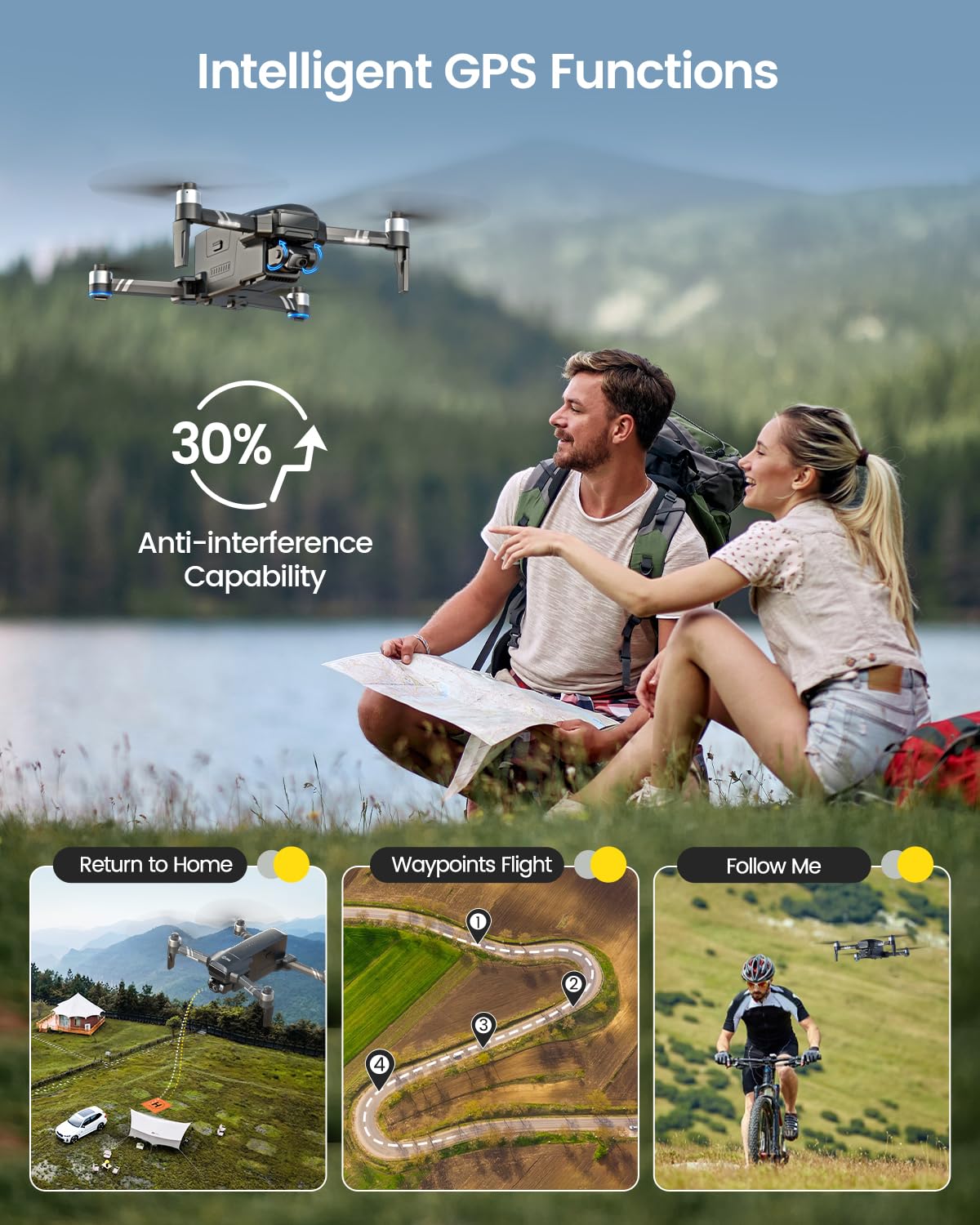 2-Axis Gimbal 4K Camera Drone U906