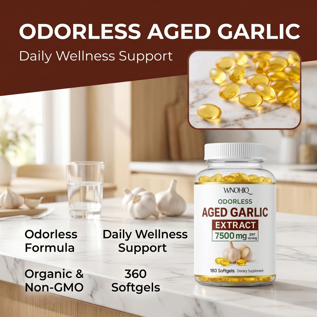Aged Garlic Extract 360 Softgels Organic Non-GMO Gluten-Free R1501